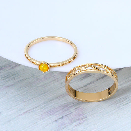 Vintage Twist Taobao Opalring aus 925er Silber - Perla d'Oro