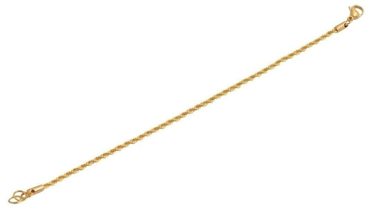 Edelstahlarmband im Kordelmuster - Gold - Perla d'Oro