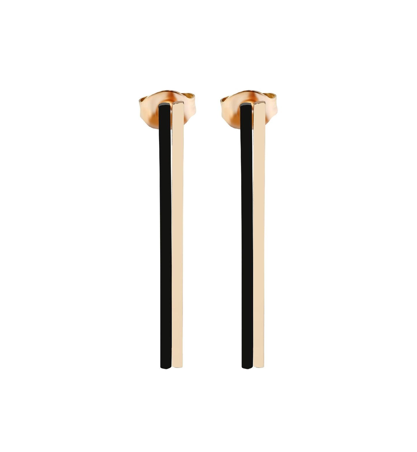 Edelstahl Ohrstecker Linea - Perla d'Oro