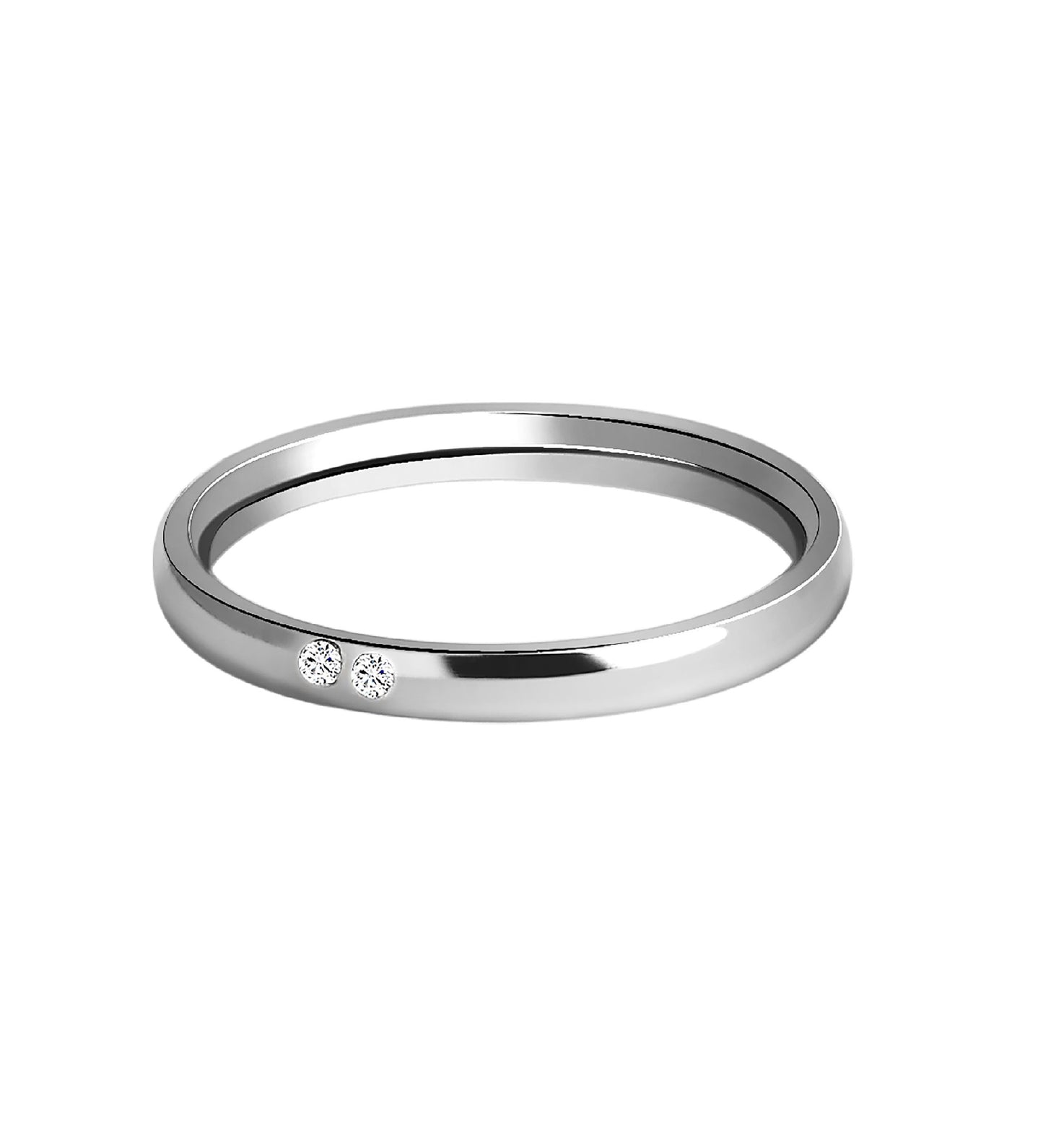 Damenring aus Edelstahl mit Zirkonia Modell Luce - Perla d'Oro