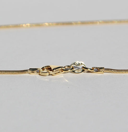 Schlangenkette 18 Karat vergoldet 1,2mm - Perla d'Oro