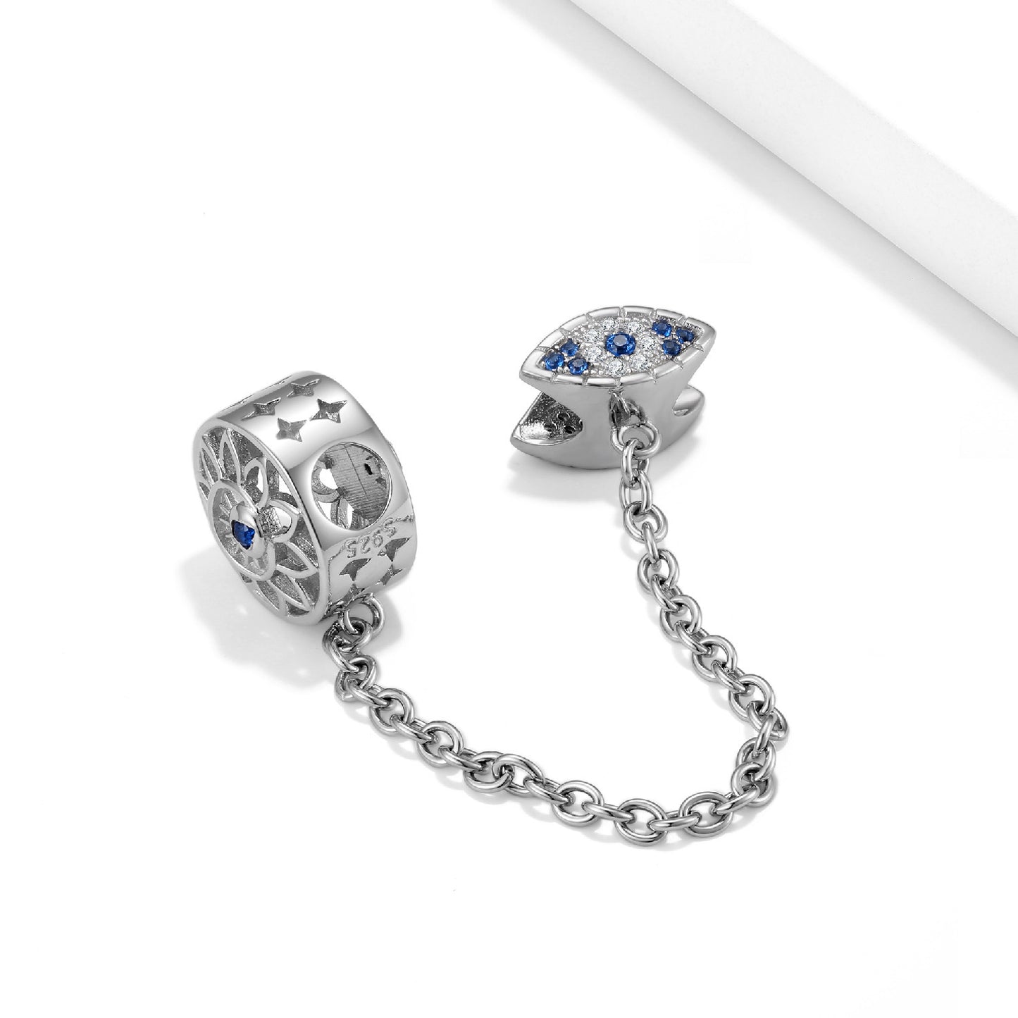 Böser Blick Komfortkette aus 925er Sterling Silber - Perla d'Oro