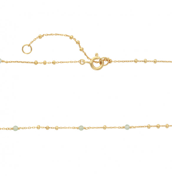 Silbercollier vergoldet mit Aventurin - Perla d'Oro