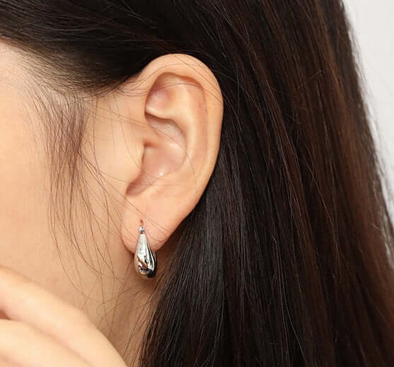 Creolen Ohrringe aus 925er Silber - Perla d'Oro