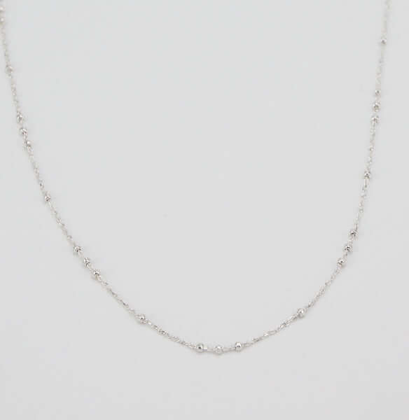 Ankerkette aus 925er Silber mit zarten Kugeln - Perla d'Oro