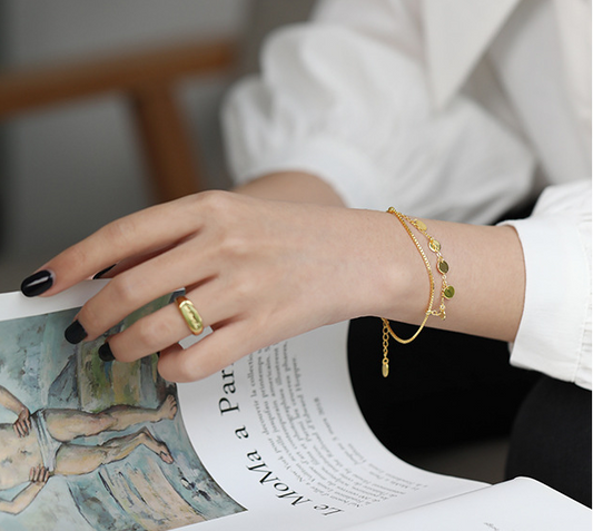 Koreanische geometrische Armband Gold - Perla d'Oro