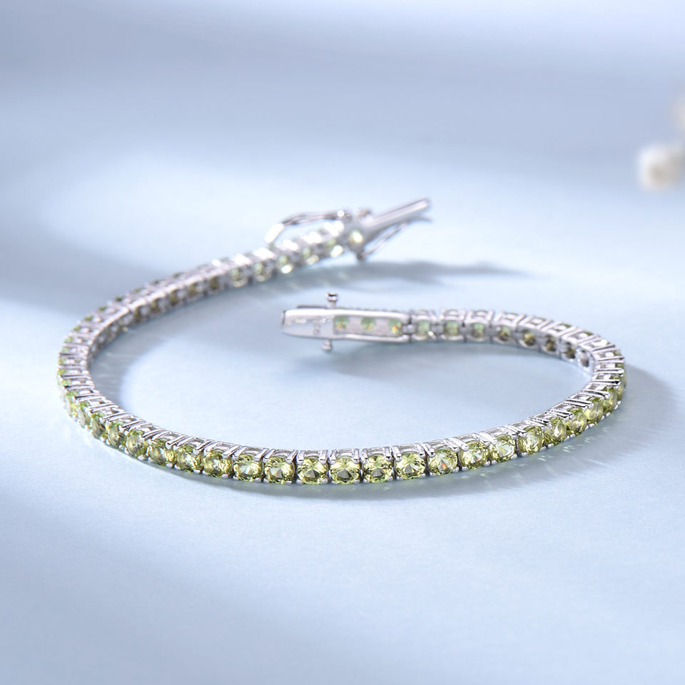 Peridot Tennisarmband 925 Sterlingsilber - Perla d'Oro