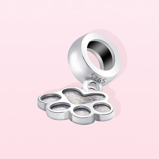 Pfotenabdruck Charm aus 925er Silber - Perla d'Oro