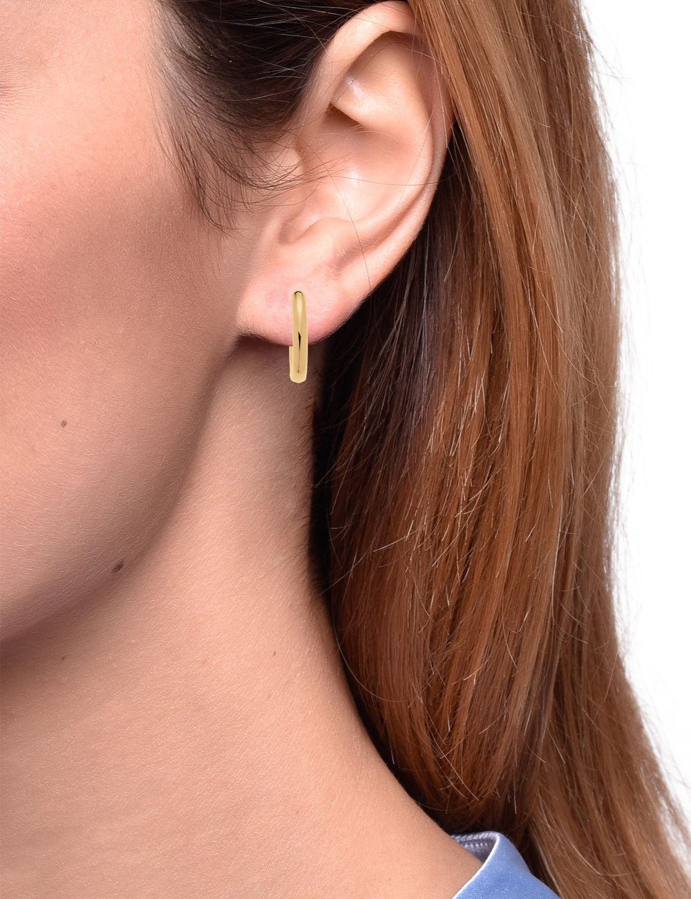 Creolen Milano – Echtgold Ohrringe aus 585 oder 750 Gelbgold von Colpo & Zilio, feine goldene Creole am Ohr