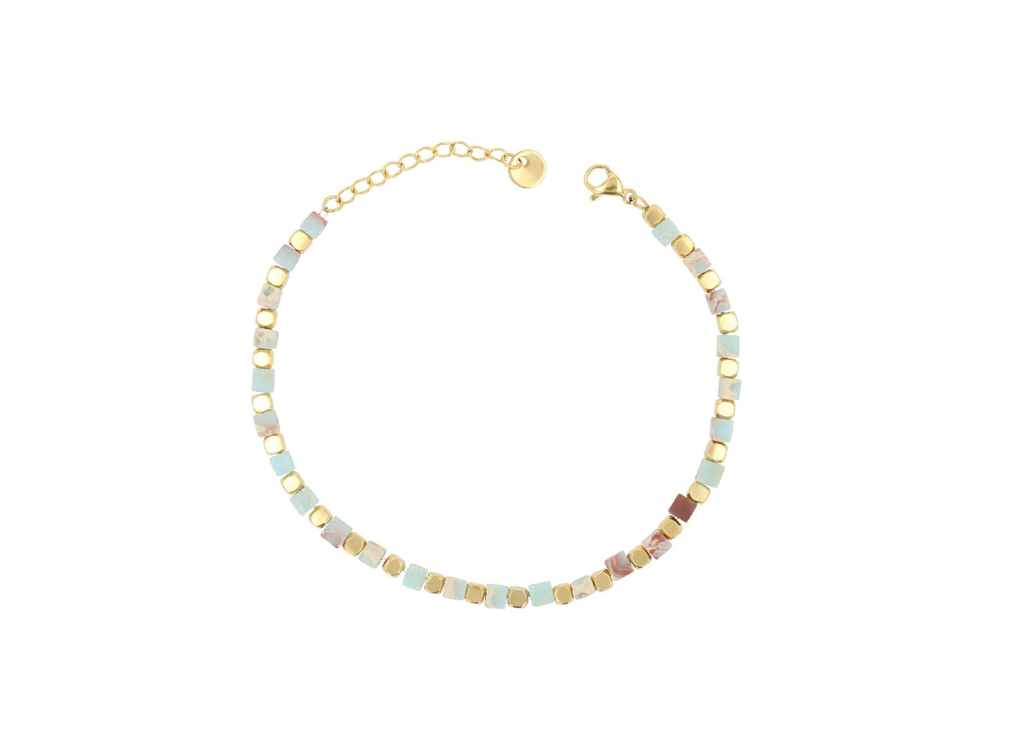 Damenarmband mit Calcit Edelsteine Gold - Perla d'Oro