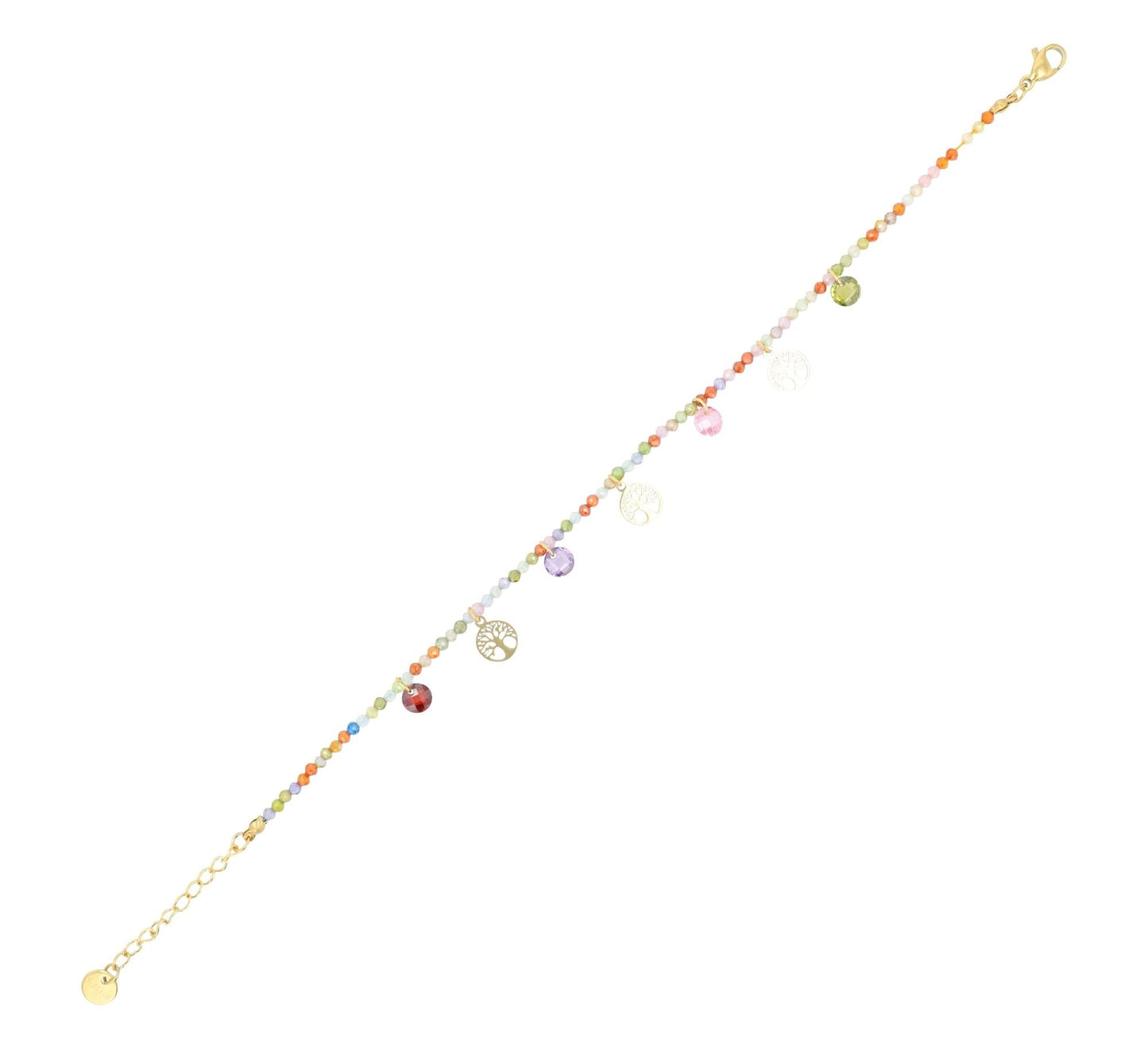 Damenarmband mit Lebensbaumanhänger Gold - Perla d'Oro