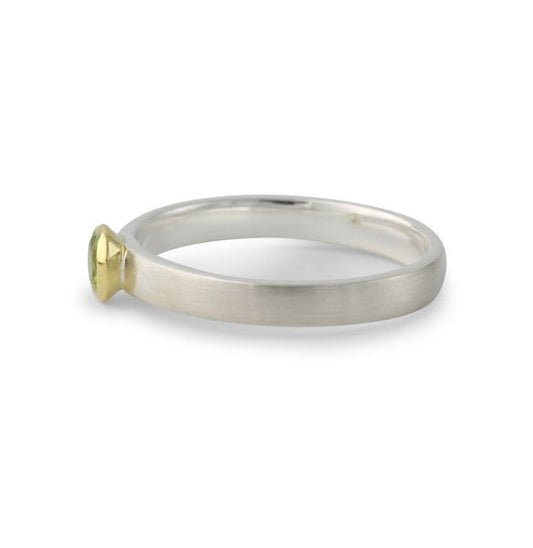Silberring mit Topas, 18ct vergoldet - Perla d'Oro