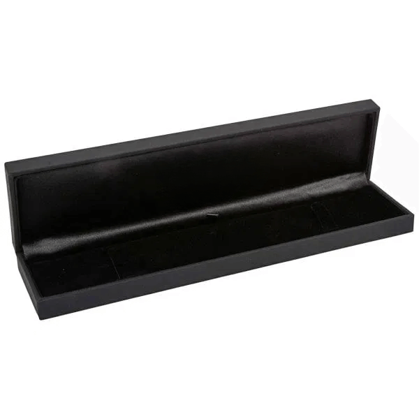 Armbandetui 219 × 55 × 23 mm, Kunstleder & Velours, Schwarz, Innenmaße 43 × 213 × 11 mm, Box für breite Armbänder