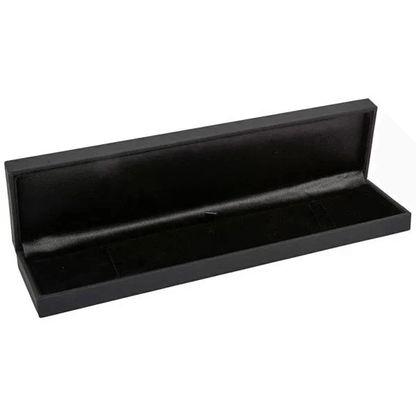 Armbandetui 219 × 55 × 23 mm, Kunstleder & Velours, Schwarz, Innenmaße 43 × 213 × 11 mm, Box für breite Armbänder