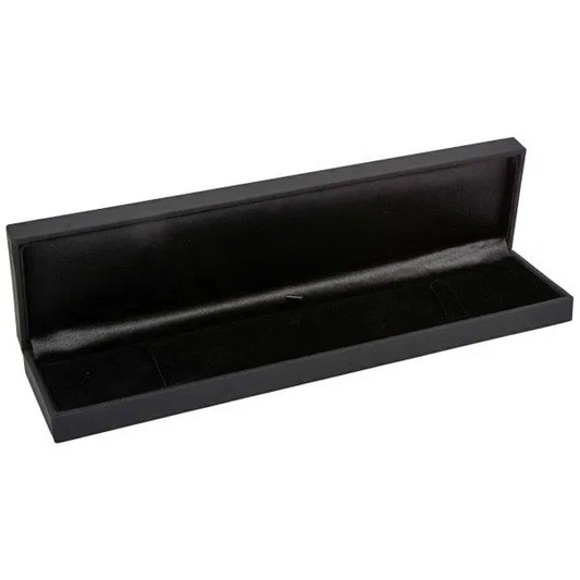 Armbandetui 219 × 55 × 23 mm, Kunstleder & Velours, Schwarz, Innenmaße 43 × 213 × 11 mm, Box für breite Armbänder