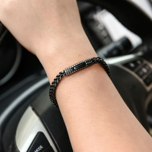 Herrenarmband Nexum aus Edelstahl - Perla d'Oro