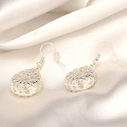 Ethnische Folklore Ohrhänger aus 925er Silber – MadamLili, Silber-Ohrhänger mit orientalischen Blütenmustern