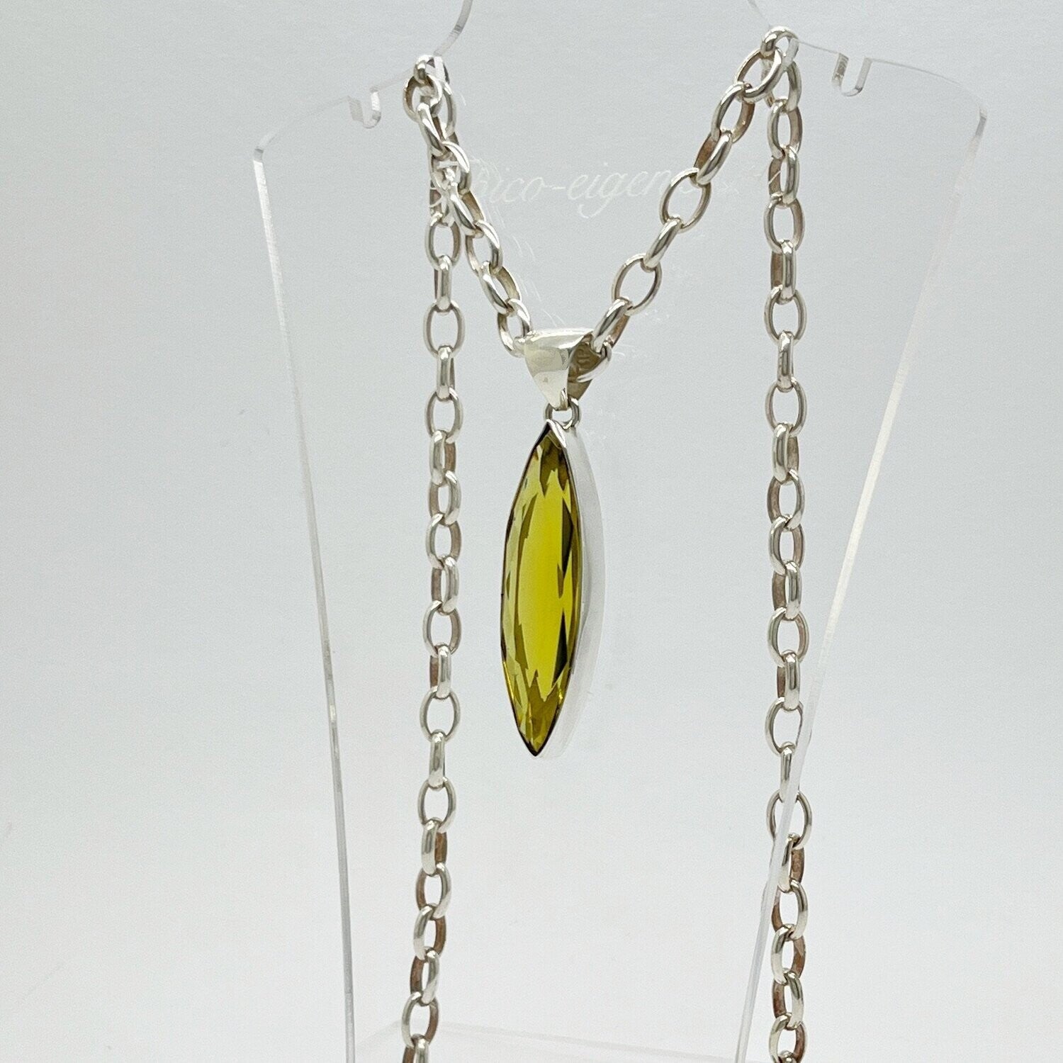 Silberanhänger Obsidian honigbraun 1 x 4 cm - Perla d'Oro