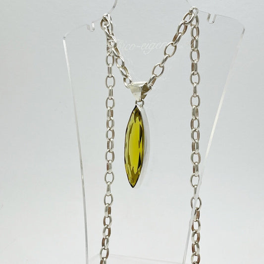 Silberanhänger Obsidian honigbraun 1 x 4 cm - Perla d'Oro