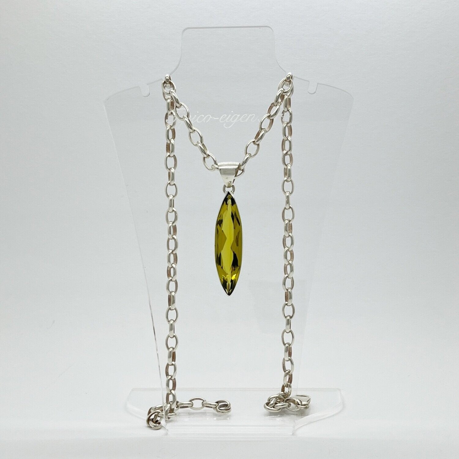 Silberanhänger Obsidian honigbraun 1 x 4 cm - Perla d'Oro