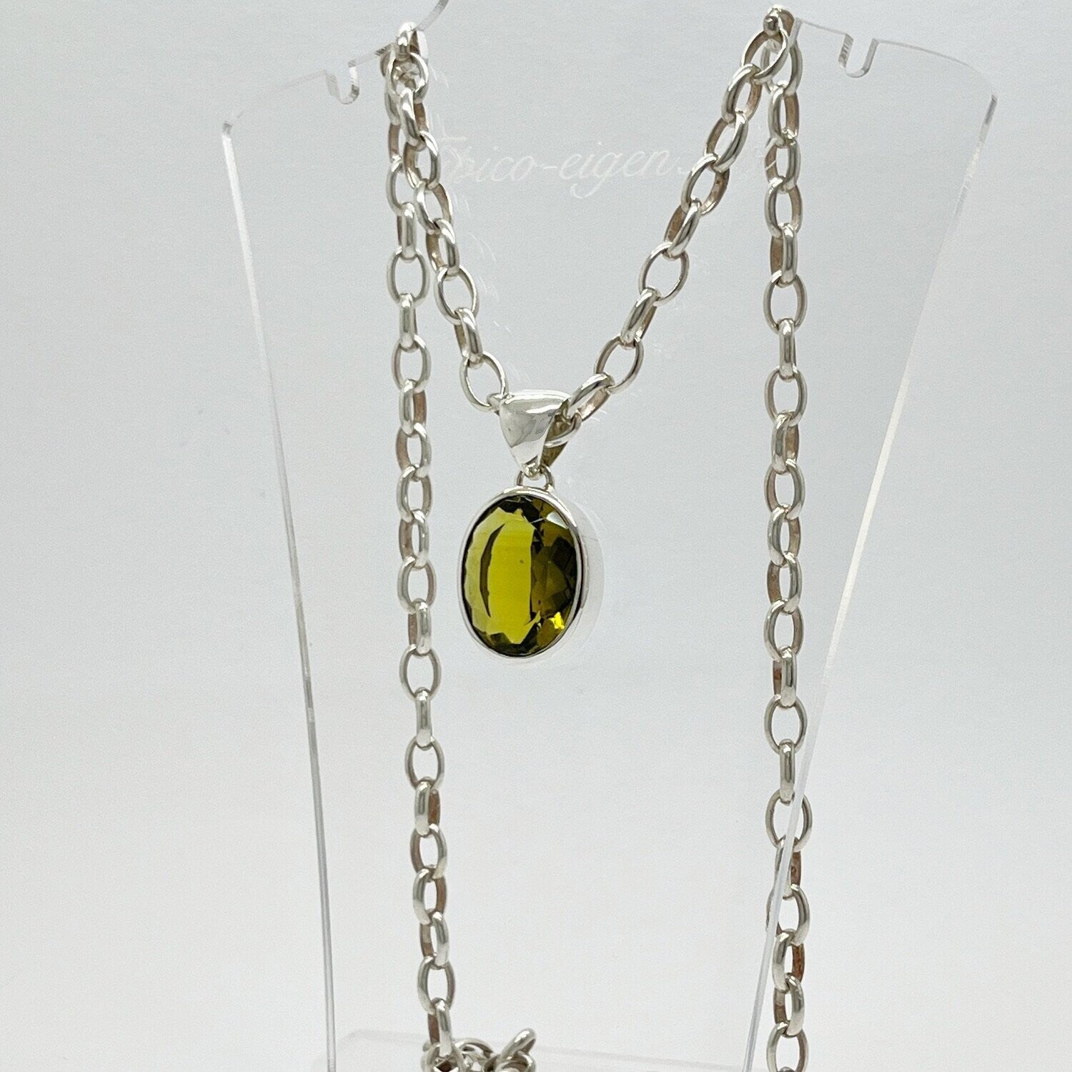 Silberanhänger Obsidian honigbraun Oval 2 x 1,5 cm - Perla d'Oro