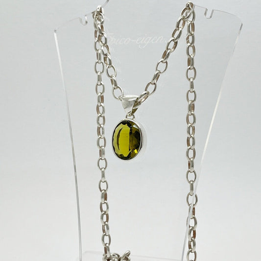 Silberanhänger Obsidian honigbraun Oval 2 x 1,5 cm - Perla d'Oro