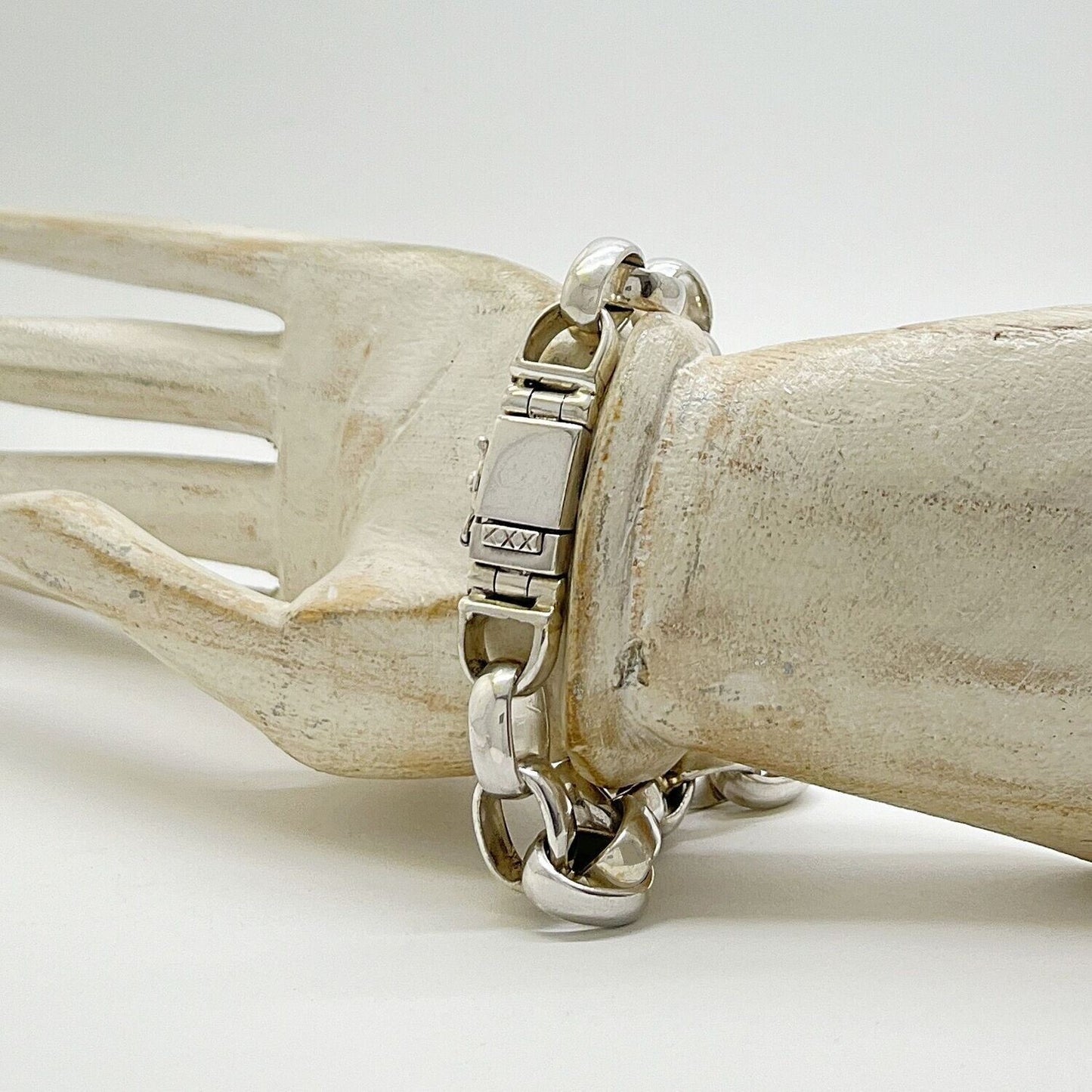 Silberarmband Catena Argento aus 925er Sterlingsilber, handgefertigt, klare Linien, klassisches Kettendesign.