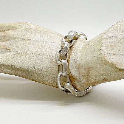 Silberarmband Catena Argento von Tipico-eigenArt, 925er Sterlingsilber, klare Gliederkette, elegante Handwerkskunst