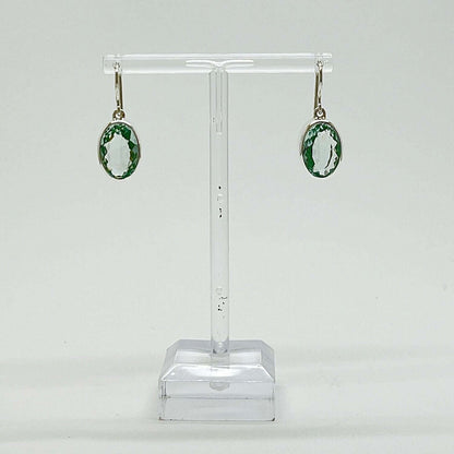 Ohrhänger Obsidian meerblau Oval 1 x 1,5 cm – elegante Schmuckstücke aus 925 Silber für jeden Anlass.