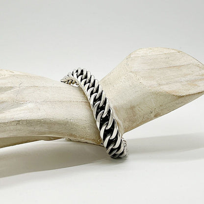 Armband Argentia aus massivem 925 Sterling Silber, breites Rope-Kettendesign – Tipico-eigenArt