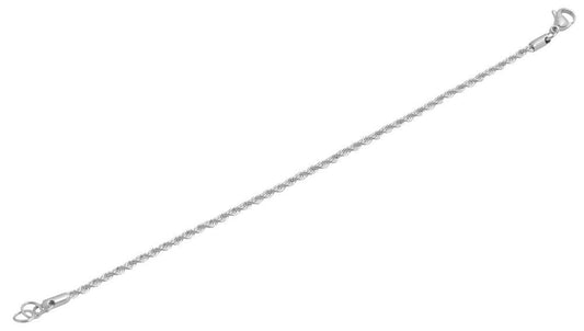 Edelstahlarmband im Kordelmuster - Silber - Perla d'Oro