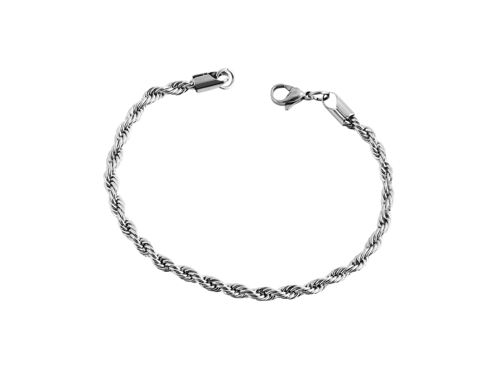 Edelstahlarmband Unisex im Kordelmuster - Perla d'Oro