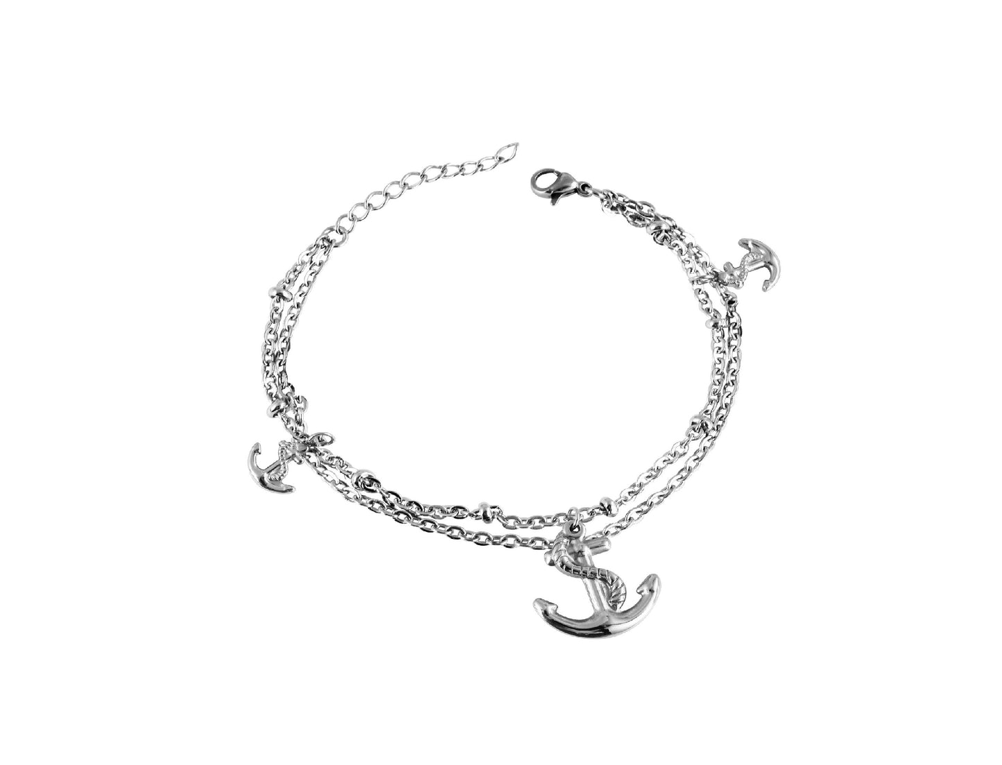 Damenarmband mit Anker Anhänger - Perla d'Oro