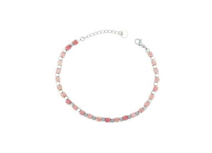 Edelsteinarmband Rot Aventurin – Silver - Perla d'Oro