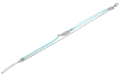 Edelstahlarmband mit Feder Anhänger - Perla d'Oro