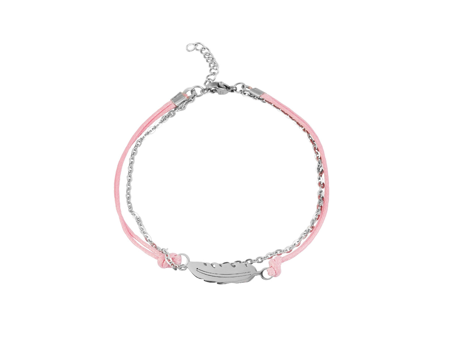 Edelstahlarmband mit Feder Anhänger - Perla d'Oro