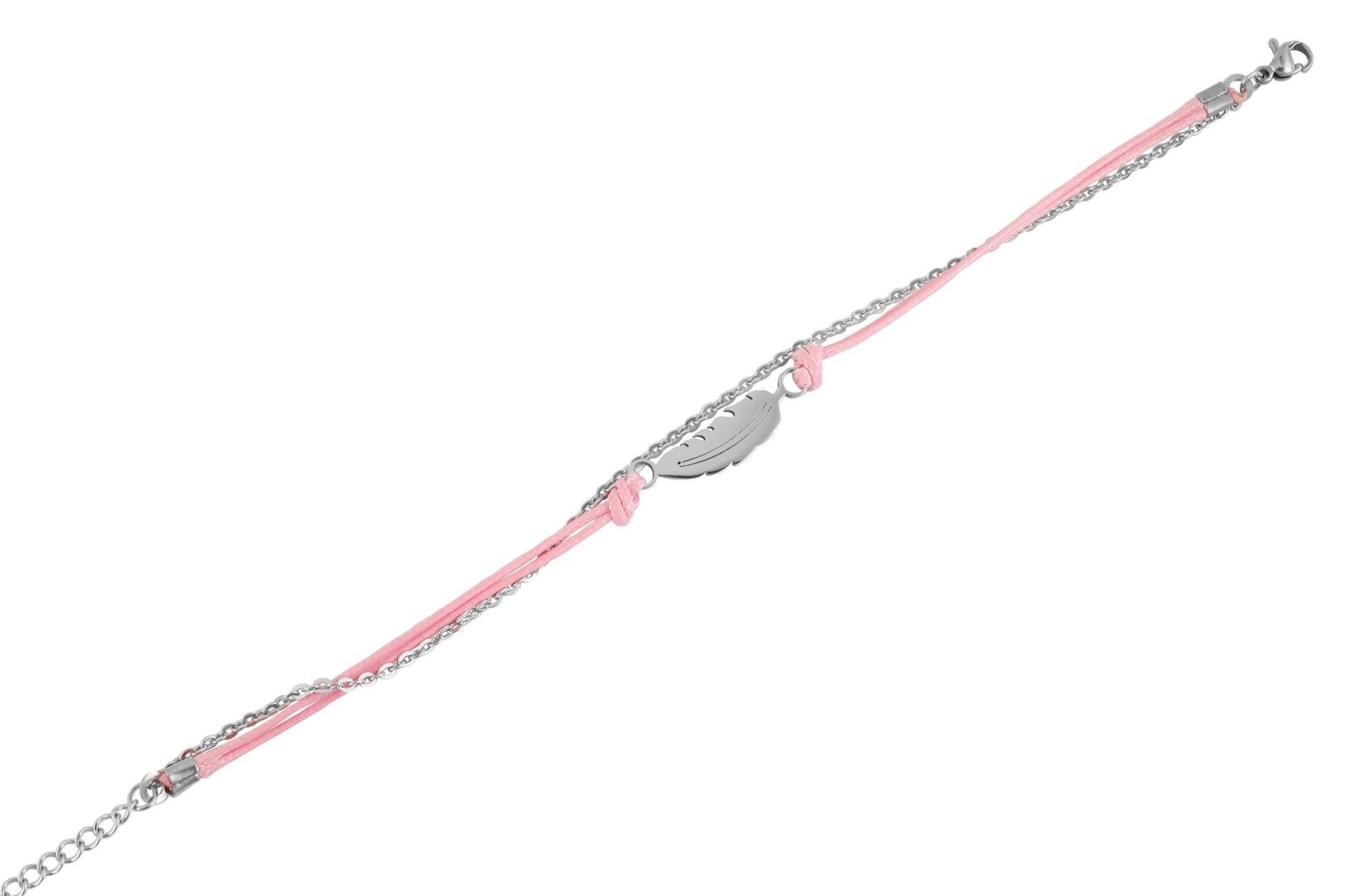 Edelstahlarmband mit Feder Anhänger - Perla d'Oro