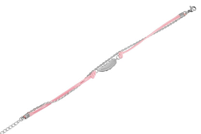 Edelstahlarmband mit Feder Anhänger - Perla d'Oro