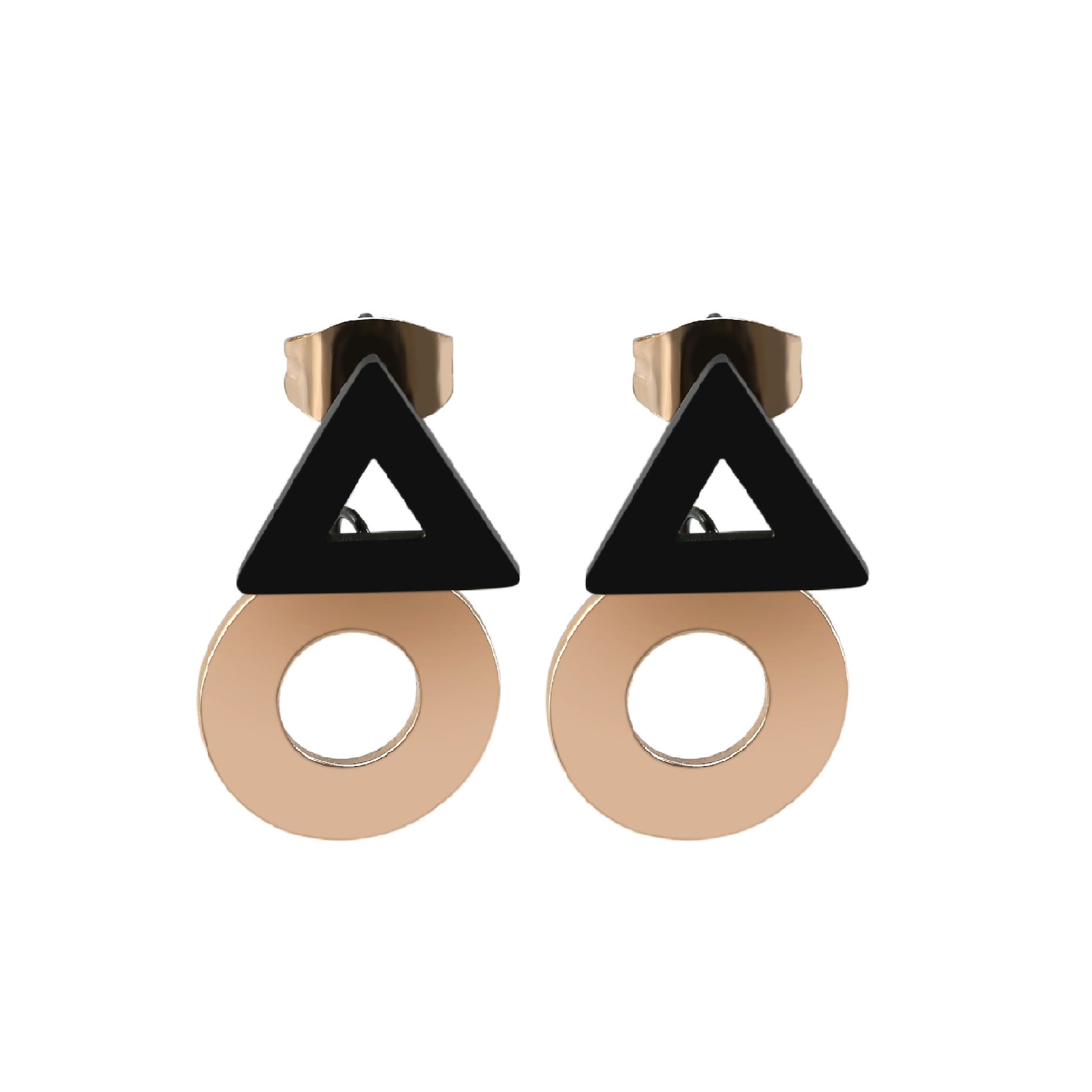 Edelstahl Ohrstecker GeoLuxe - Perla d'Oro