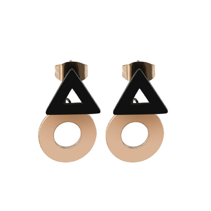 Edelstahl Ohrstecker GeoLuxe - Perla d'Oro