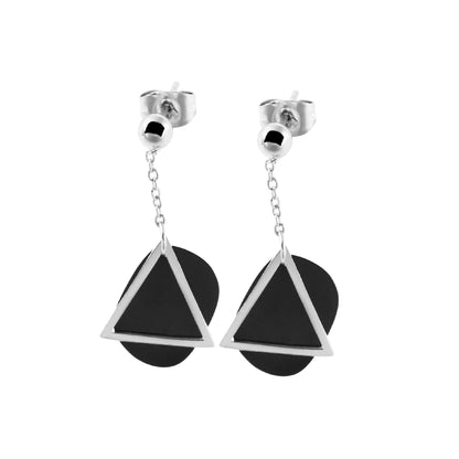 Edelstahl Ohrstecker DuoMotion - Perla d'Oro