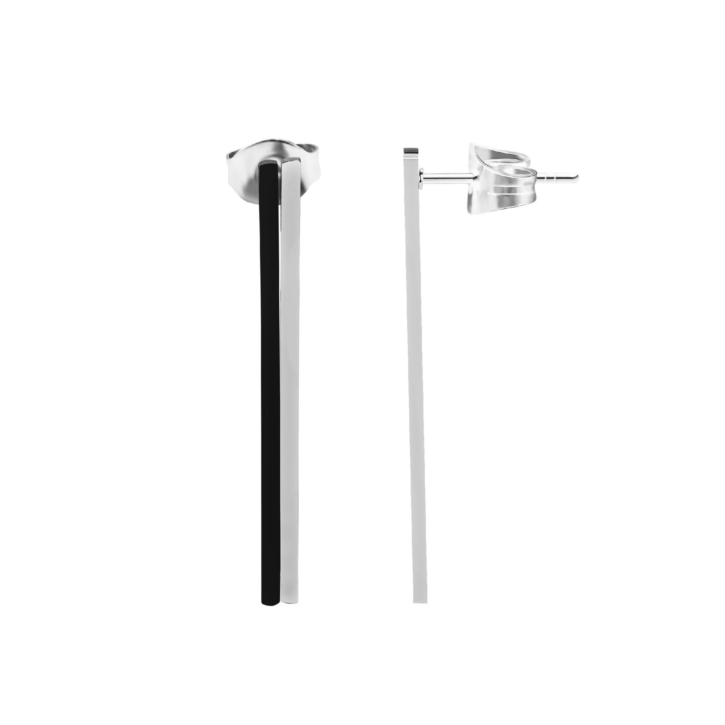 Edelstahl Ohrstecker Linea - Perla d'Oro