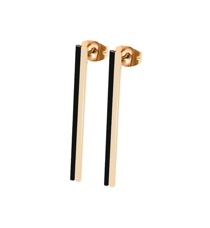 Edelstahl Ohrstecker Linea - Perla d'Oro