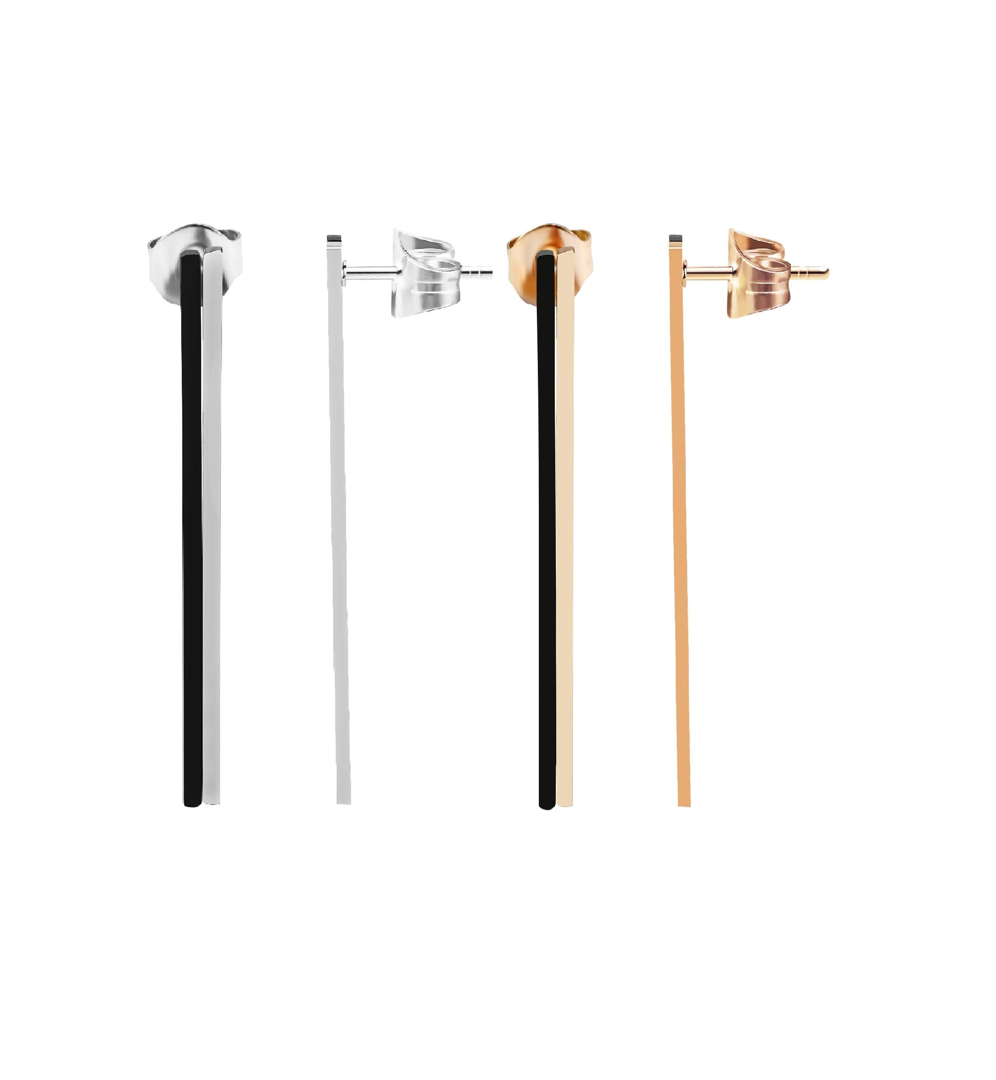 Edelstahl Ohrstecker Linea - Perla d'Oro