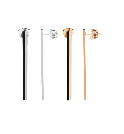 Edelstahl Ohrstecker Linea - Perla d'Oro