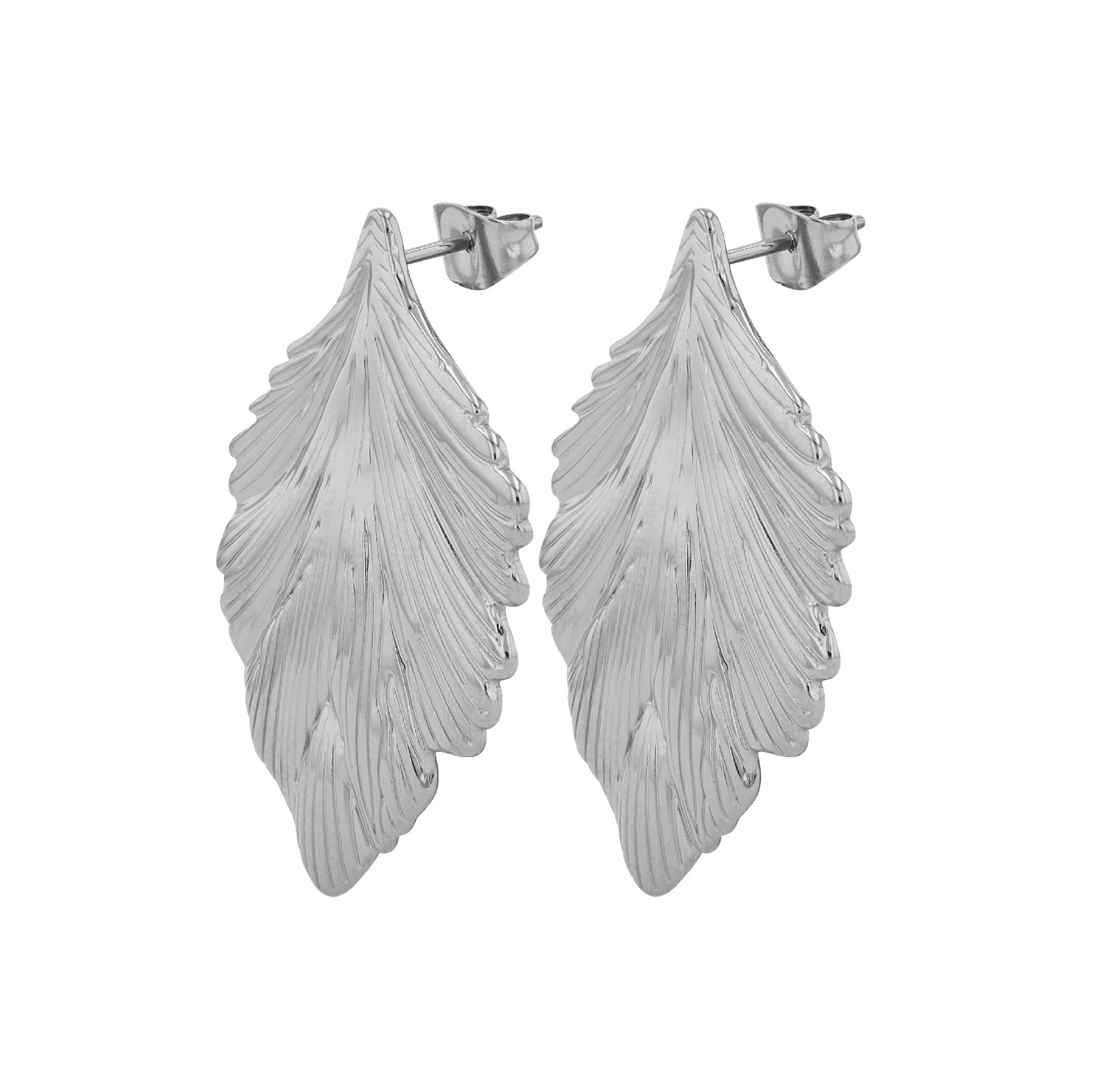 Edelstahl Ohrstecker Lia Blatt-Design - Perla d'Oro