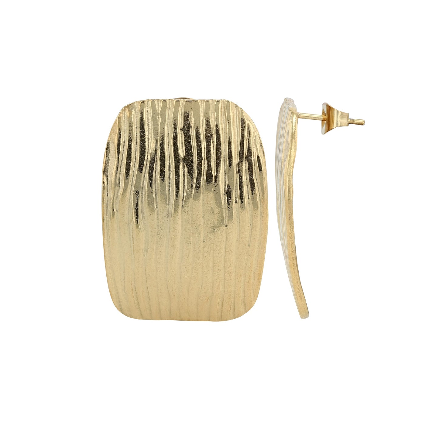 Edelstahl Ohrstecker Recta - Perla d'Oro