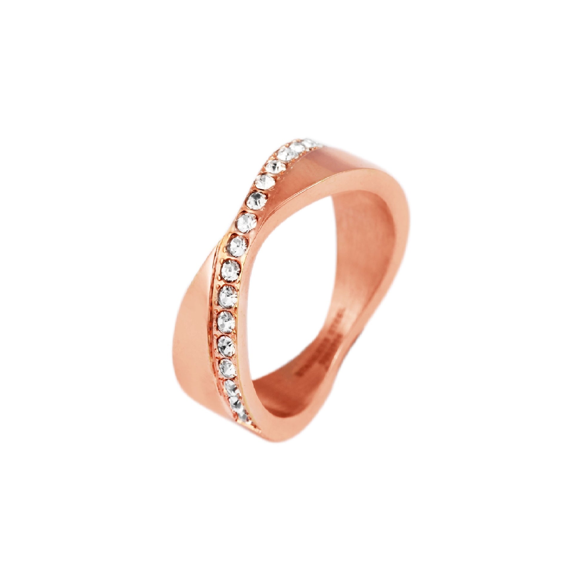 Damenring aus Edelstahl mit Zirkonia Modell Glow Étoile - Perla d'Oro