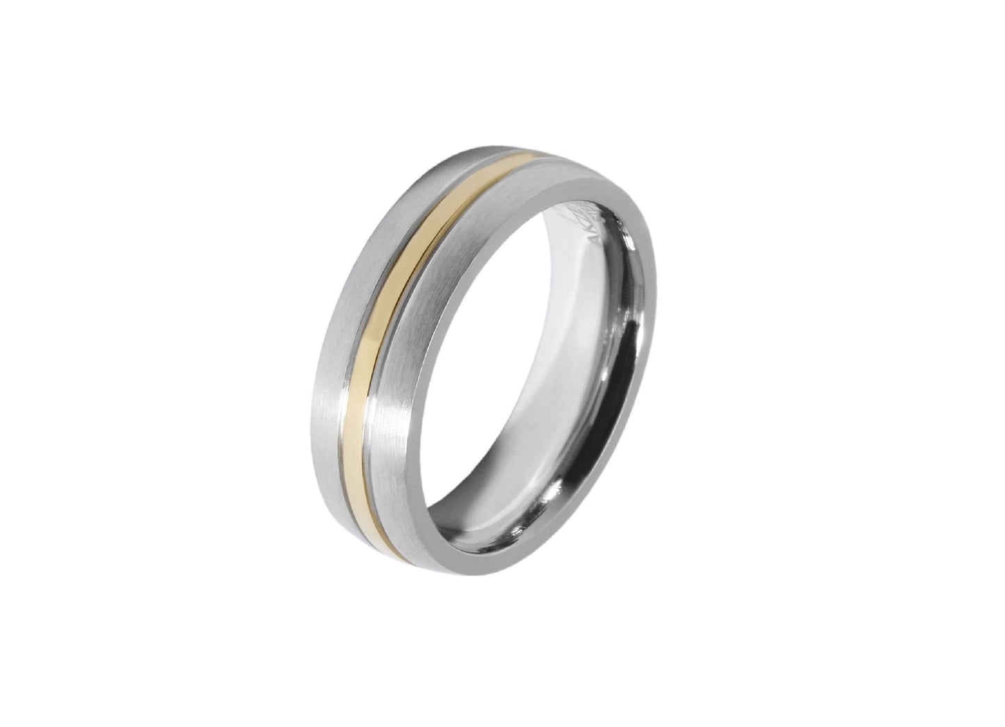 Herrenring aus Edelstahl – Modell Linear - Perla d'Oro