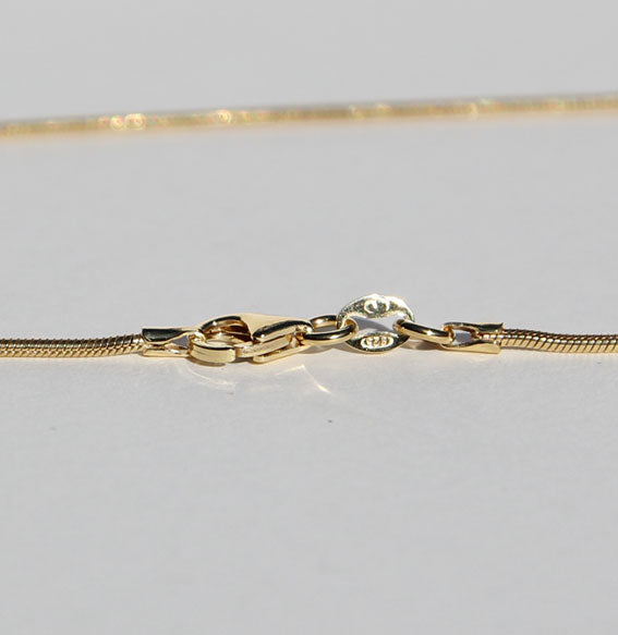 Schlangenkette 18 Karat vergoldet 1,2mm - Perla d'Oro